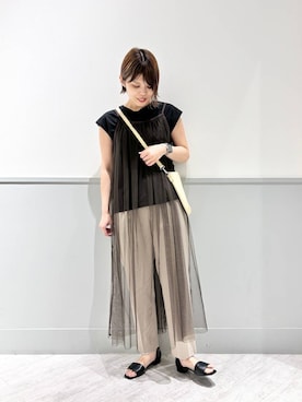 「ウツクシルエット_GLOBAL WORK」｜「アイテム（ワンピース/ドレス）」を使った、kida.さん（レディース・165cm）の夏コーディネート