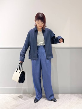 「ウツクシルエット_GLOBAL WORK」｜「アイテム（ブルゾン）」を使った、kida.さん（レディース・165cm）の春コーディネート