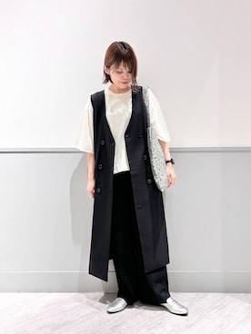 「ウツクシルエット_GLOBAL WORK」｜「アイテム（ワンピース/ドレス）」を使った、kida.さん（レディース・165cm）の秋コーディネート