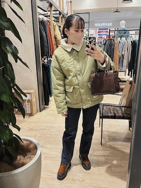「EVRIS（エヴリス）のアイテム（ブルゾン）」を使った、#zuさん（レディース・158cm）の冬コーディネート
