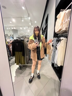 「jouetie（ジュエティ）のアイテム（その他アウター）」を使った、#zuさん（レディース・158cm）の冬コーディネート