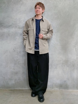 「アイテム（スカート）」を使った、藤田さん（メンズ・170cm）の春コーディネート