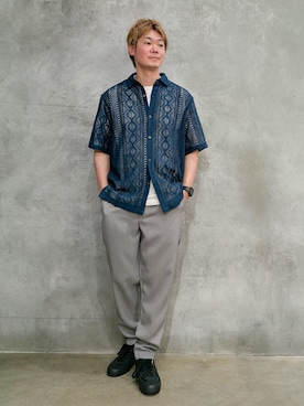 「SOUP（スープ）のアイテム（トップス）」を使った、藤田さん（メンズ・170cm）の春コーディネート