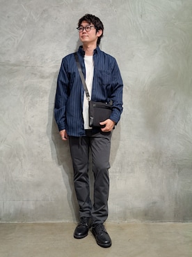 「THE SHOP TK （ザ ショップ ティーケー ）のアイテム（Tシャツ/カットソー）」を使った、藤田さん（メンズ・170cm）の秋コーディネート