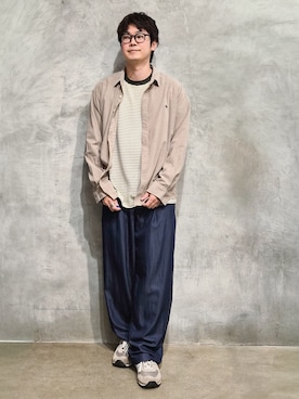 「POLO BCS（ポロ ビーシーエス）のアイテム」を使った、藤田さん（メンズ・170cm）の秋コーディネート