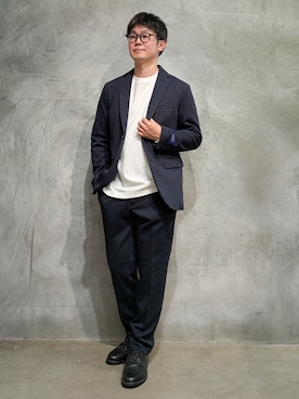 「THE SHOP TK （ザ ショップ ティーケー ）のアイテム（Tシャツ/カットソー）」を使った、藤田さん（メンズ・170cm）の秋コーディネート