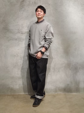 「THE SHOP TK （ザ ショップ ティーケー ）のアイテム（Tシャツ/カットソー）」を使った、藤田さん（メンズ・170cm）の秋コーディネート