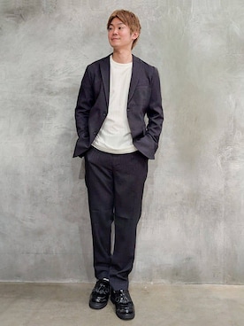 「SOUP（スープ）のアイテム」を使った、藤田さん（メンズ・170cm）の春コーディネート