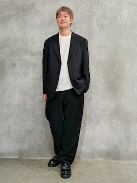 「COCUE（コキュ）のアイテム」を使った、藤田さん（メンズ・170cm）の春コーディネート