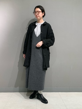 「かぐれ（カグレ）のBEAUTIFUL SHOES　MIDDLE-CUT SIDEGORE（ブーツ）」を使った、yoshidadaさん（レディース・162cm）の秋コーディネート