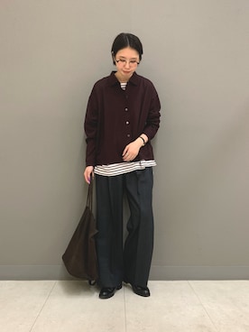 「かぐれ（カグレ）のBEAUTIFUL SHOES　MIDDLE-CUT SIDEGORE（ブーツ）」を使った、yoshidadaさん（レディース・162cm）の秋コーディネート