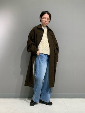 「トレンド秋素材コーデ」｜「アイテム（その他アウター）」を使った、yoshidadaさん（レディース・162cm）の秋コーディネート