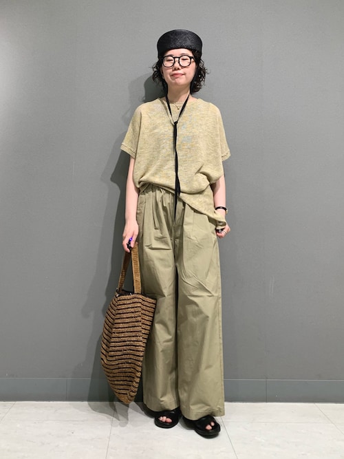 リネンコットンスカーフニット