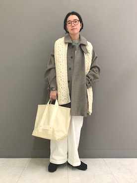 「アイテム（オールインワン・サロペット）」を使った、yoshidadaさん（レディース・162cm）の秋コーディネート