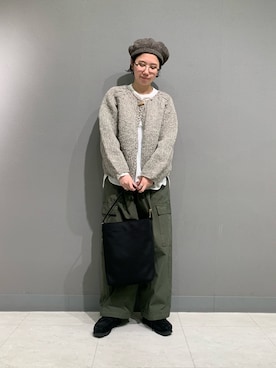 「アイテム（ハンチング/ベレー帽）」を使った、yoshidadaさん（レディース・162cm）の秋コーディネート