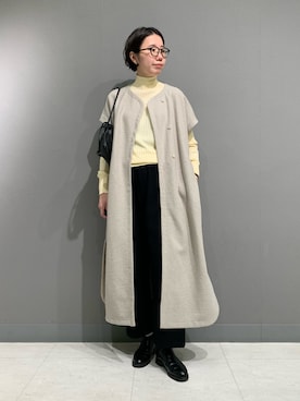 「かぐれ（カグレ）のBEAUTIFUL SHOES　MIDDLE-CUT SIDEGORE（ブーツ）」を使った、yoshidadaさん（レディース・162cm）の秋コーディネート