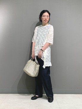 「かぐれ（カグレ）のアイテム（バッグ）」を使った、yoshidadaさん（レディース・162cm）の春コーディネート