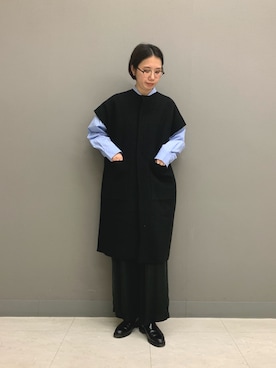「アイテム（ベスト）」を使った、yoshidadaさん（レディース・162cm）の秋コーディネート