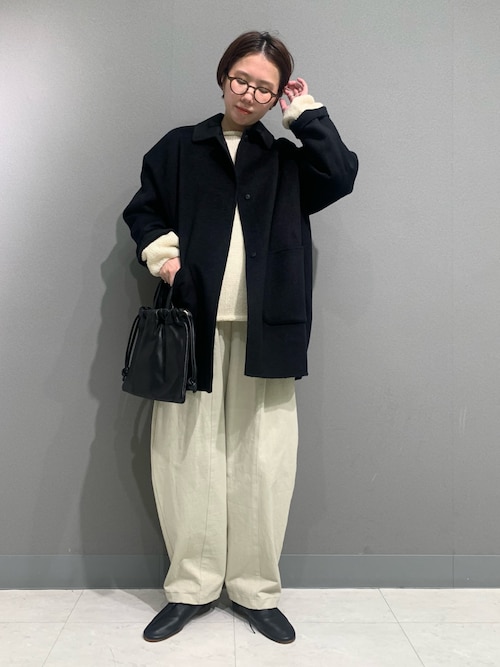 ウールステンカラーショートコート（その他アウター）｜かぐれ