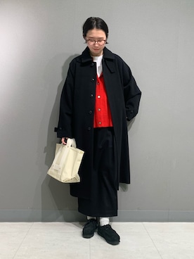 「アイテム（ステンカラーコート）」を使った、yoshidadaさん（骨格ウェーブ・レディース・162cm）の秋コーディネート
