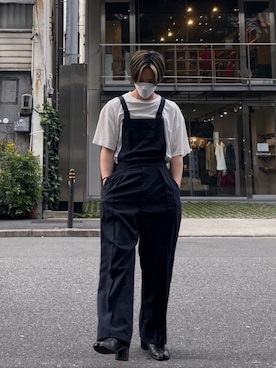 「stein（シュタイン）のアイテム（Tシャツ/カットソー）」を使った、京丸さん（メンズ・170cm）の春コーディネート