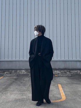 「RAINMAKER（レインメーカー）のアイテム（スラックス）」を使った、京丸さん（メンズ・170cm）の春コーディネート