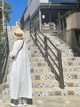 「花柄パンツ」｜sui𓆸さん（レディース・156cm）の夏コーディネート