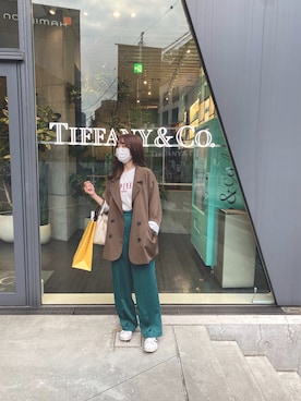 「FRP（エフアールピー）のアイテム」を使った、記録さん（レディース・156cm）の秋コーディネート