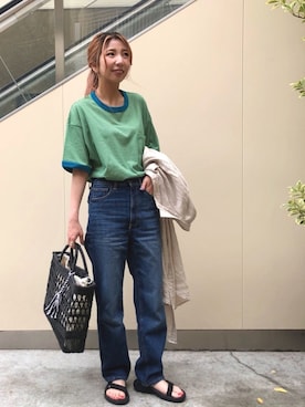 「Simplicite（サンプリシテ）のアイテム（ワンピース/ドレス）」を使った、さーちゃんᵕ̈*さん（レディース・159cm）の夏コーディネート