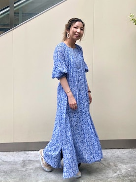 「Simplicite（サンプリシテ）のアイテム（ワンピース/ドレス）」を使った、さーちゃんᵕ̈*さん（レディース・159cm）の夏コーディネート
