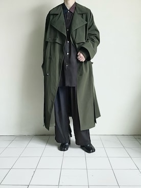 「stein」｜「アイテム（トレンチコート）」を使った、TITY niigataさん（レディース・160cm）の春コーディネート