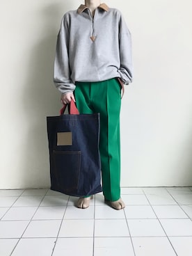 「stein」｜「アイテム（スウェット）」を使った、TITY niigataさん（レディース・160cm）の冬コーディネート