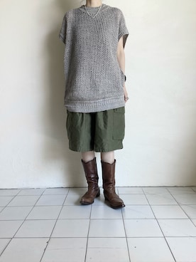 「AUBERGE（オーベルジュ）のアイテム」を使った、TITY niigataさん（レディース・160cm）の夏コーディネート