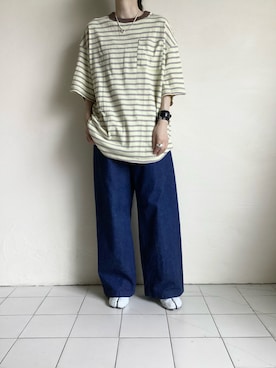 「RELAXFIT（リラックスフィット）のアイテム」を使った、TITY niigataさん（レディース・160cm）の秋コーディネート