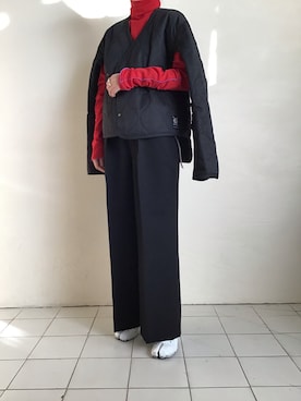 「stein」｜「アイテム（ノーカラージャケット）」を使った、TITY niigataさん（レディース・160cm）の秋コーディネート