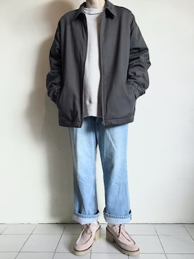 「アイテム（ブーティ、ピンク系）」を使った、TITY niigataさん（レディース・160cm）の秋コーディネート