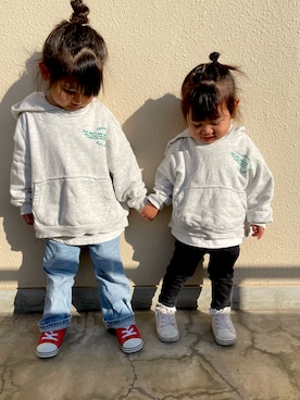 「ZARA KIDSのアイテム（トップス、グレー系）」を使った、eri.さん（レディース）の秋コーディネート