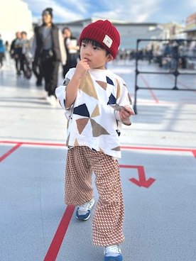 「アイテム（Tシャツ/カットソー）」を使った、いちまるさん（キッズ・90cm）の秋コーディネート