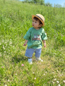 「1歳3ヶ月」｜いちまるさん（キッズ・70cm）の春コーディネート