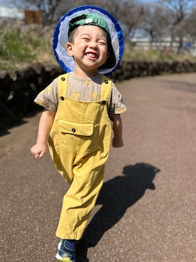 「アイテム（サロペット/オーバーオール）」を使った、いちまるさん（キッズ・90cm）の夏コーディネート