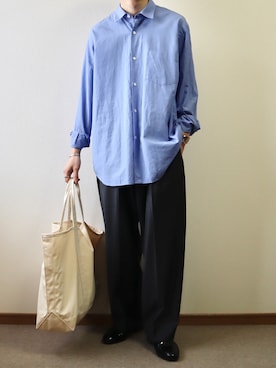 「LLBean SIGNATURE（エルエルビーンシグネチャー）のL.L.Bean/エルエルビーン Grocery Tote/グローサリートート（トートバッグ）」を使った、takakiさん（メンズ・165cm）の春コーディネート