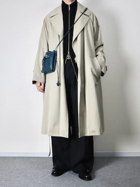 「アイテム（スラックス）」を使った、takakiさん（メンズ・165cm）の秋コーディネート