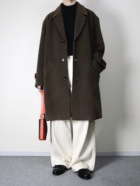 「アイテム（チェスターコート）」を使った、takakiさん（メンズ・165cm）の秋コーディネート