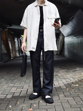 「order（オーダー）のアイテム（チノパンツ）」を使った、takakiさん（メンズ・165cm）の夏コーディネート