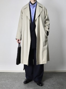 「COMOLI（コモリ）のアイテム」を使った、takakiさん（メンズ・165cm）の冬コーディネート