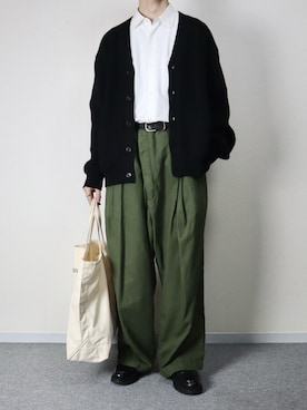 「アイテム（トートバッグ）」を使った、takakiさん（メンズ・165cm）の秋コーディネート