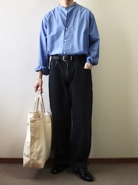 「LLBean SIGNATURE（エルエルビーンシグネチャー）のL.L.Bean/エルエルビーン Grocery Tote/グローサリートート（トートバッグ）」を使った、takakiさん（メンズ・165cm）の春コーディネート