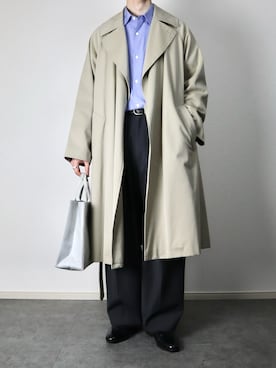 「COMOLI（コモリ）のアイテム（ジャケット/アウター）」を使った、takakiさん（メンズ・165cm）の春コーディネート