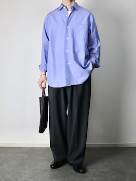 「COMOLI（コモリ）のアイテム」を使った、takakiさん（メンズ・165cm）の春コーディネート