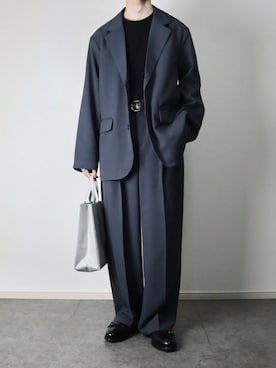 「アイテム（セットアップ）」を使った、takakiさん（メンズ・165cm）の冬コーディネート